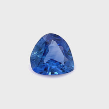 Load and play video in Gallery viewer, 0.72ct Trillion Cut, Blue Sapphire
