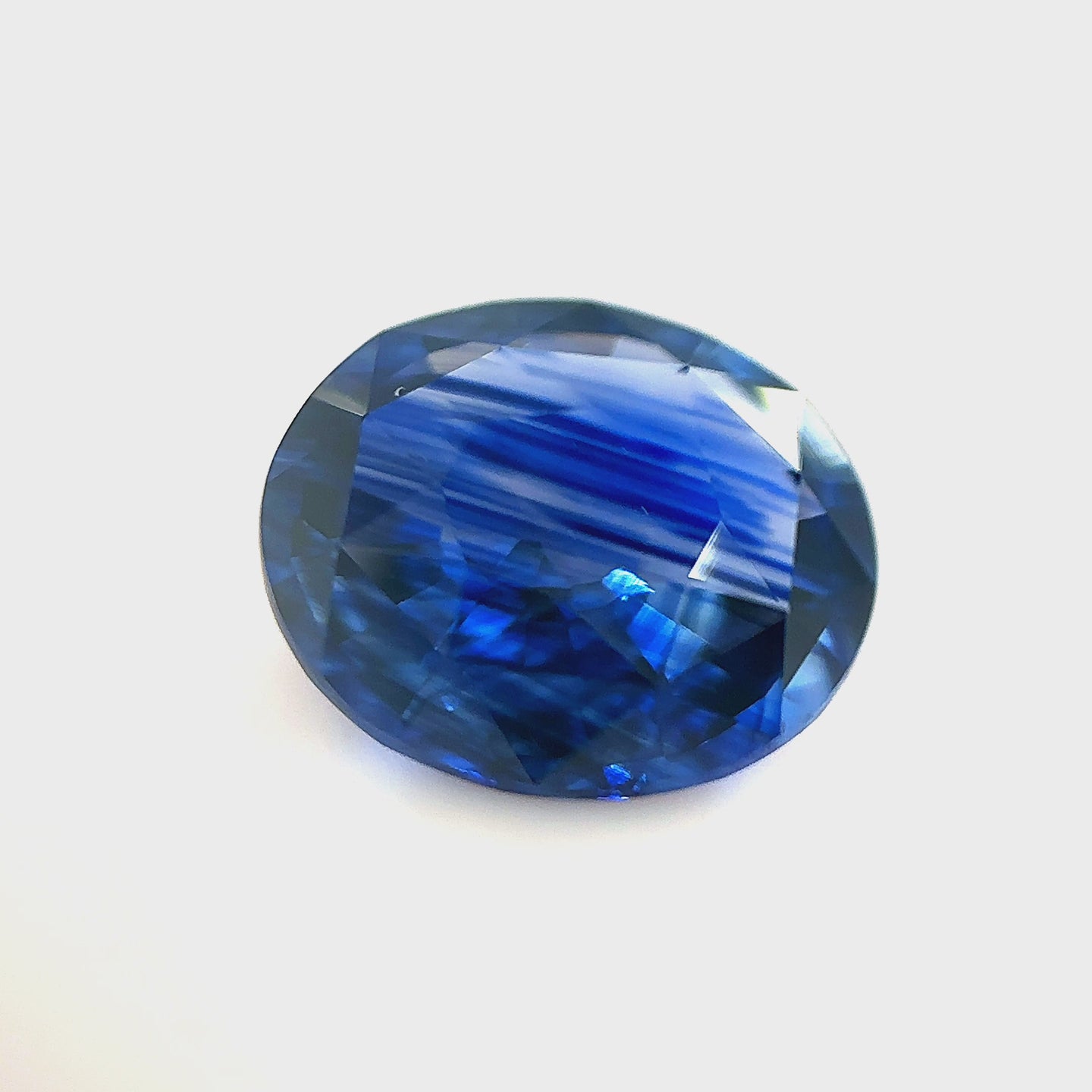 2.91ct. Unheated EGL Certified Oval Blue Sapphire