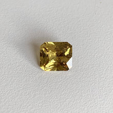 Load image into Gallery viewer, 3.56 ct. Radiant Cut Brownish Green Sapphire
