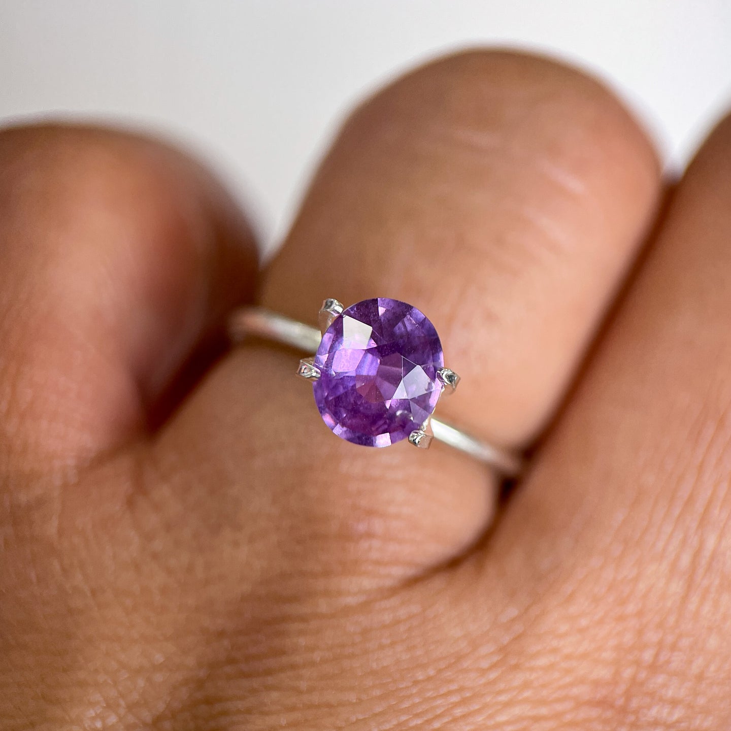 1.45 ct. Oval Unheated EGL Certified Purple Sapphire