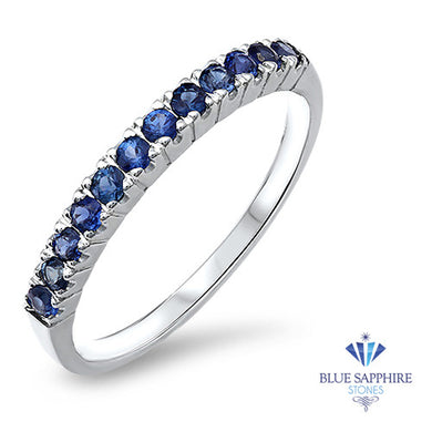 0.35ctw Blue Sapphire Ring in 18K White Gold