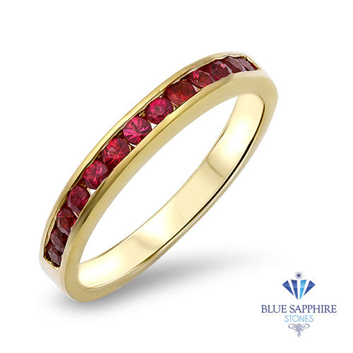 0.35ctw Round Ruby Ring in 18K Yellow Gold