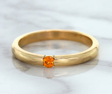 Load image into Gallery viewer, 0.10ct Round Orange Sapphire Ring in 14K Rose Gold
