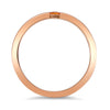 0.10ct Round Orange Sapphire Ring in 14K Rose Gold