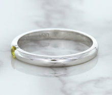 Load image into Gallery viewer, 0.10ct Round Yellow Sapphire Ring in 18K White Gold
