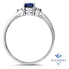 0.59ct Pear Blue Sappire Ring with diamond accents in 14K White Gold