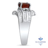 1.80ct Cushion Ruby Ring with Diamond Accents in 18K White Gold