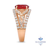 2.31ct Oval Spinel Ring with Diamond Accents in 18K Rose Gold