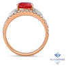 2.31ct Oval Spinel Ring with Diamond Accents in 18K Rose Gold