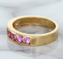 Load image into Gallery viewer, 1.23ctw Round Pink Sapphire Ring in 18K Rose Gold
