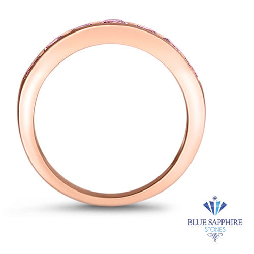 1.23ctw Round Pink Sapphire Ring in 18K Rose Gold