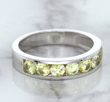 Load image into Gallery viewer, 1.18ctw Round Yellow Sapphire Ring in 18K White Gold
