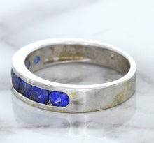 Load image into Gallery viewer, 1.22ctw Round Blue Sapphire Ring in 18K White Gold
