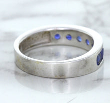 Load image into Gallery viewer, 1.22ctw Round Blue Sapphire Ring in 18K White Gold
