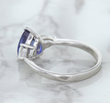Load image into Gallery viewer, 1.80ct. Pear Blue Sapphire Ring with Diamond Accents in 18K White Gold
