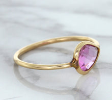 Load image into Gallery viewer, 1.09ct. Pear Pink Sapphire Ring in 14K Rose Gold
