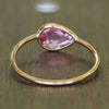 1.09ct. Pear Pink Sapphire Ring in 14K Rose Gold