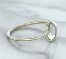 Load image into Gallery viewer, 0.84ct. Pear Shape White Sapphire Ring in 14K White Gold
