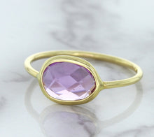 Load image into Gallery viewer, 1.45ct. Oval Pink Sapphire Ring in 14K Yellow Gold
