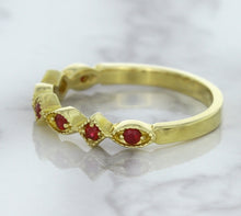 Load image into Gallery viewer, 0.20ctw Ruby Alternating Marquise Ring in 14K Yellow Gold
