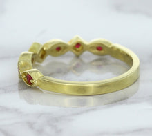 Load image into Gallery viewer, 0.20ctw Ruby Alternating Marquise Ring in 14K Yellow Gold
