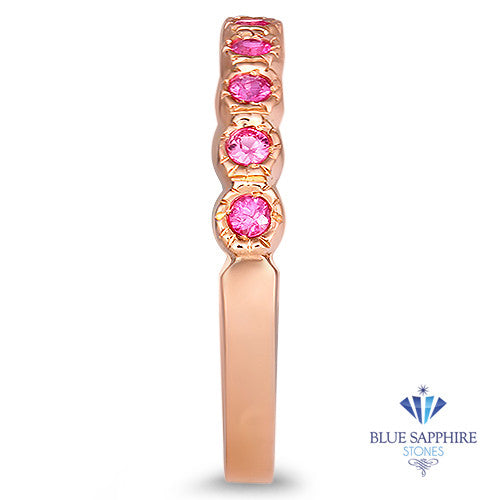 0.26ctw Round Pink Sapphire Ring in 14K Rose Gold