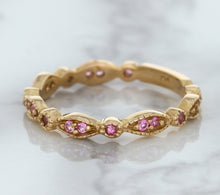 Load image into Gallery viewer, 0.26ctw Pink Sapphire Alternating Marquise Ring in 14K Rose Gold
