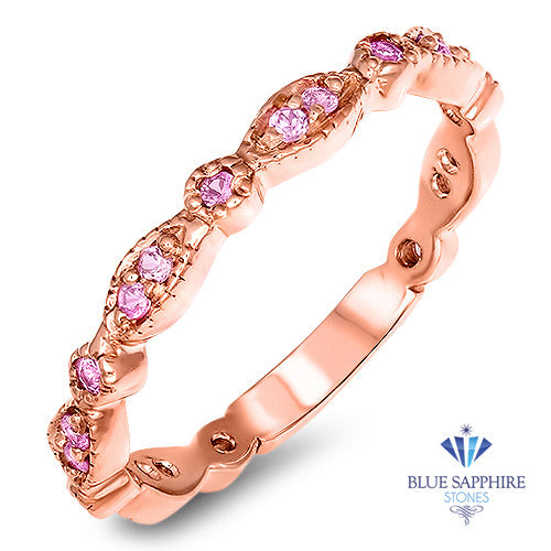 0.26ctw Pink Sapphire Alternating Marquise Ring in 14K Rose Gold