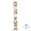 0.30ctw Blue Sapphire Alternating Marquise Ring in 14K Yellow Gold