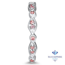 Load image into Gallery viewer, 0.29ctw Padparadscha Alternating Marquise Ring in 14K White Gold
