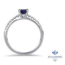 Load image into Gallery viewer, 0.54ct Round Purple Sapphire Ring with Diamonds in 18K White Gold
