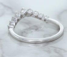 Load image into Gallery viewer, 0.45ctw Diamond Curved Band in 18K White Gold
