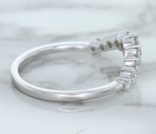 Load image into Gallery viewer, 0.45ctw Diamond Curved Band in 18K White Gold

