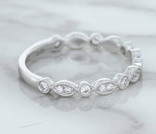 Load image into Gallery viewer, 0.23ctw Diamond Alternating Marquise Band in 18K White Gold
