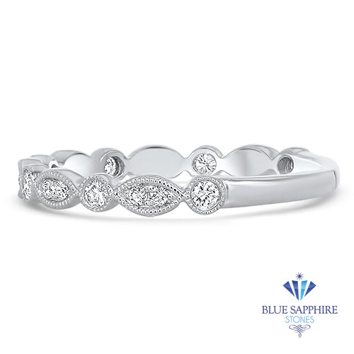 0.23ctw Diamond Alternating Marquise Band in 18K White Gold