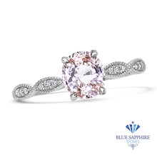 Load image into Gallery viewer, 1.14ct Oval Pink Sapphire Ring with Diamond Accents in 18K White Gold
