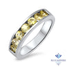 1.18ctw Round Yellow Sapphire Ring in 18K White Gold