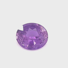 Load and play video in Gallery viewer, 1.45 ct. Oval Unheated EGL Certified Purple Sapphire
