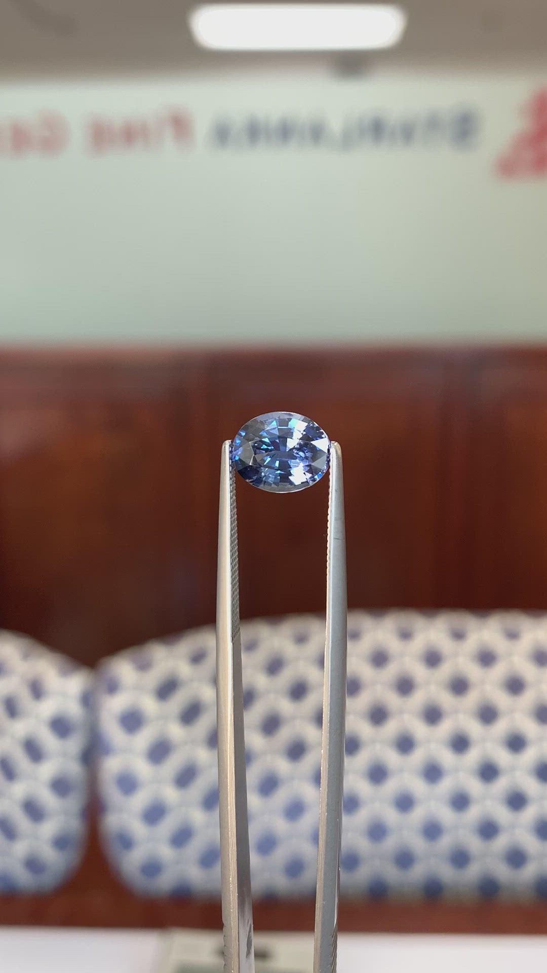 2.78 ct. EGL Certified Unheated Oval Blue Sapphire