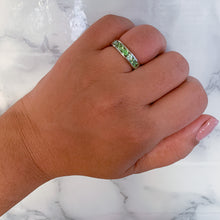 Load image into Gallery viewer, 1.28ctw Round Demantoid Garnet Ring in 18K White Gold
