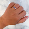 0.28ct Round Blue Sapphire Ring in 14K White Gold