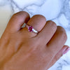 1.27ct Round Pink Sapphire Ring in 14K White Gold